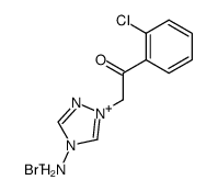 4-amino-1-(2-(2-chlorophenyl)-2-oxoethyl)-4H-1,2,4-triazol-1-ium bromide结构式
