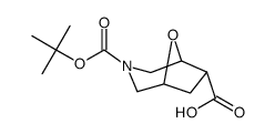 Rel-(1R,5S,6R)-3-(tert-butoxycarbonyl)-8-oxa-3-azabicyclo[3.2.1]octane-6-carboxylic acid结构式