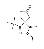 ethyl 2,4,4-trimethyl-3-oxo-2-(2-oxopropyl)pentanoate Structure