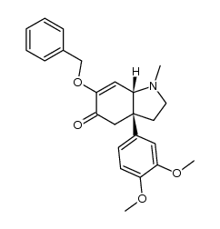 (3aR,7aS)-6-(benzyloxy)-3a-(3,4-dimethoxyphenyl)-1-methyl-2,3,3a,4-tetrahydro-1H-indol-5(7aH)-one Structure