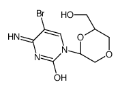 4-amino-5-bromo-1-[(2R,6R)-6-(hydroxymethyl)-1,4-dioxan-2-yl]pyrimidin-2-one Structure