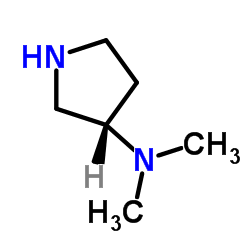 (3S)-(-)-3-(二甲氨基)吡咯烷结构式