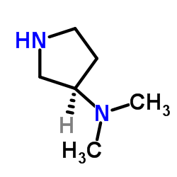 (|R|)-(+)-3-(二甲氨基)吡咯烷结构式