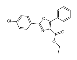 ethyl 2-(4-chlorophenyl)-5-phenyl-1,3-oxazole-4-carboxylate结构式