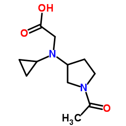 N-(1-Acetyl-3-pyrrolidinyl)-N-cyclopropylglycine Structure