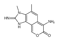 2,6-diamino-3,4-dimethyl-7-oxopyrano(4,3-g)benzimidazole Structure