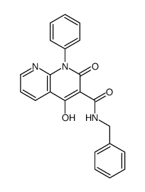 N-Benzyl-4-hydroxy-2-oxo-1-phenyl-1H-1,8-naphthyridine-3-carboxamide结构式