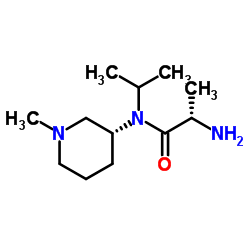N-Isopropyl-N-[(3R)-1-methyl-3-piperidinyl]-L-alaninamide结构式