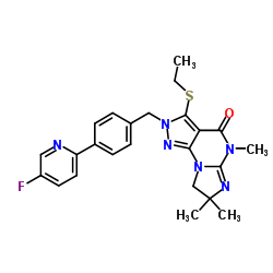 3-(Ethylthio)-2-[[4-(5-fluoro-2-pyridinyl)phenyl]Methyl]-7,8-dihydro-5,7,7-triMethyl-2H-imidazo[1,2-a]pyrazolo[4,3-e]pyrimidin-4(5H)-one picture