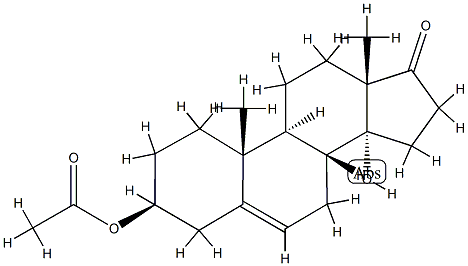 3β-Acetyloxy-14-hydroxyandrost-5-en-17-one结构式