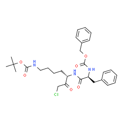 Z-Phe-Lys(Boc)-COCH2Cl structure