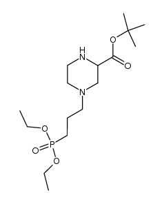 (+/-)-tert-Butyl 4-[3-(diethoxyphosphinyl)propyl]piperazine-2-carboxylate Structure