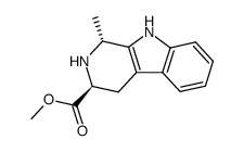 methyl (1R,3S)-1-methyl-1,2,3,4-tetrahydro-9H-pyrido[3,4-b]indole-3-carboxylate结构式
