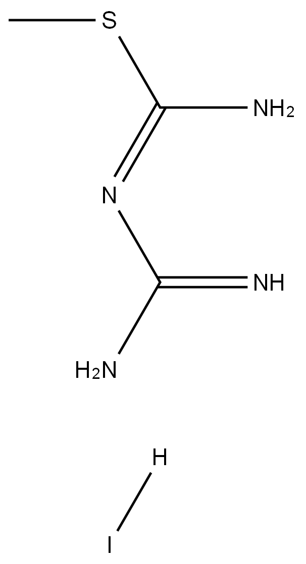 1-[氨基(甲基硫基)亚甲基]胍氢碘化物结构式