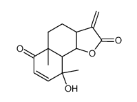 (3aS)-3a,5,5a,9,9aβ,9bα-Hexahydro-9β-hydroxy-5aα,9-dimethyl-3-methylenenaphtho[1,2-b]furan-2,6(3H,4H)-dione结构式