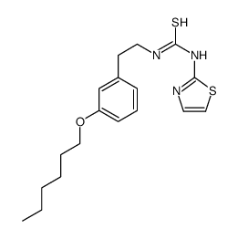 1-[2-(3-hexoxyphenyl)ethyl]-3-(1,3-thiazol-2-yl)thiourea结构式