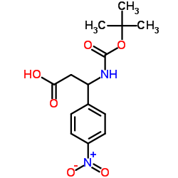3-TERT-BUTOXYCARBONYLAMINO-3-(4-NITRO-PHENYL)-PROPIONIC ACID Structure