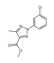 4-methoxycarbonyl-5-methyl-2-(m-chlorophenyl)-2H-1,2,3-triazole结构式