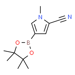 1-Methyl-4-(4,4,5,5-tetramethyl-1,3,2-dioxaborolan-2-yl)-1H-pyrrole-2-carbonitrile Structure
