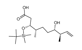 3-[(tert-butyldimethylsilyl)oxy]-7-hydroxy-4,8-dimethyldec-9-enoic acid结构式