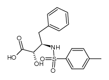 (2S,3R)-2-hydroxy-4-phenyl-3-(tosylamino)butanoic acid Structure