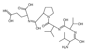 (2S)-5-amino-2-[[(2S)-1-[(2S)-2-[[(2S,3R)-2-[[(2S)-2-amino-3-methylbutanoyl]amino]-3-hydroxybutanoyl]amino]-3-methylbutanoyl]pyrrolidine-2-carbonyl]amino]-5-oxopentanoic acid结构式