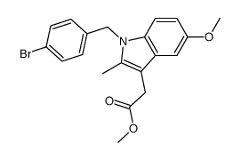 methyl (1-(4-bromobenzyl)-5-methoxy-2-methyl-1H-indol-3-yl)acetate结构式