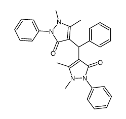 1,5,1',5'-tetramethyl-2,2'-diphenyl-1,2,1',2'-tetrahydro-4,4'-phenylmethanediyl-bis-pyrazol-3-one Structure