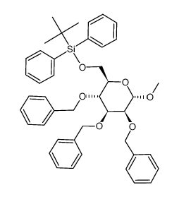 Methyl-6-O-(tert.-butyldiphenylsilyl)-2,3,4-tri-O-benzyl-α-D-mannopyranoside结构式