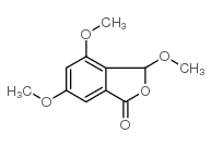 3,4,6-三甲氧基-1(3H)-异苯并呋喃酮结构式