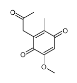 5-methoxy-2-methyl-3-(2-oxopropyl)cyclohexa-2,5-diene-1,4-dione结构式