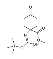 1-((叔丁氧基羰基)氨基)-4-氧代环己烷羧酸甲酯结构式