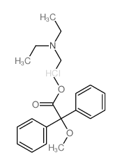 Acetic acid, 2,2-diphenyl-2-methoxy-, (2-(diethylamino)ethyl) ester, hydrochloride Structure