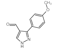 3-(4-甲氧基苯基)吡唑-4-甲醛结构式