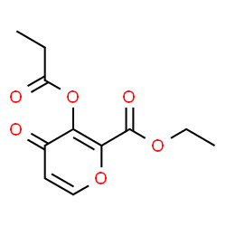 Ethyl 4-oxo-3-(propionyloxy)-4H-pyran-2-carboxylate Structure