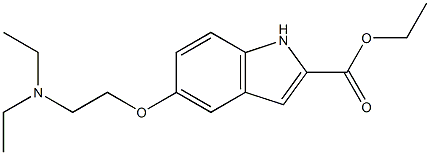 ethyl 5-(2-(diethylamino)ethoxy)-1H-indole-2-carboxylate结构式