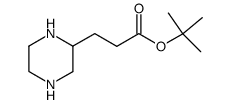 (±)-tert-butyl 3-(piperazin-2-yl)propanoate Structure