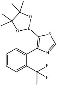 4-(2-Trifluoromethylphenyl)thiazole-5-boronic acid pinacol ester结构式