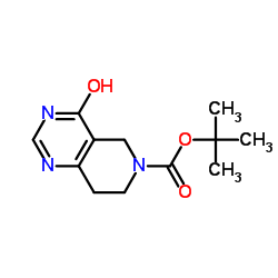 t-Butyl 4-hydroxy-7,8-dihydropyrido[4,3-d]pyrimidine-6(5H)-carboxylate结构式
