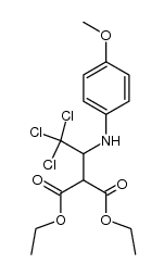 diethyl 2-(2,2,2-trichloro-1-((4-methoxyphenyl)amino)ethyl)malonate Structure