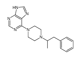 6-[4-(α-Methylphenethyl)-1-piperazinyl]-9H-purine结构式
