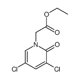 3,5-Dichloro-2-oxo-1,2-dihydro-1-pyridineacetic acid ethyl ester Structure