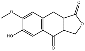 3,3a,9,9a-Tetrahydro-6-hydroxy-7-methoxynaphtho[2,3-c]furan-1,4-dione structure