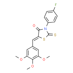 (Z)-3-(4-fluorophenyl)-2-thioxo-5-(3,4,5-trimethoxybenzylidene)thiazolidin-4-one结构式