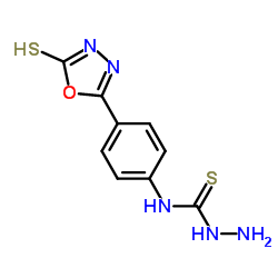 4-(4-(5-巯基-1,3,4-恶二唑-2-基)苯基)硫糖甲酰肼结构式
