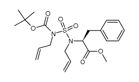 N,N'-bis(2-propenyl)-N-(tert-butoxycarbonylsulfonyl)-L-phenylalanine methyl ester结构式