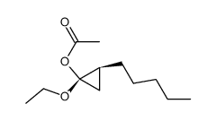 Cyclopropanol, 1-ethoxy-2-pentyl-, acetate, (1S,2S)- (9CI) Structure