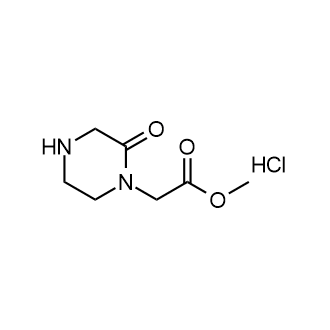 2-(2-氧代哌嗪-1-基)乙酸甲酯盐酸盐结构式