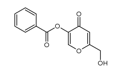 5-benzoyloxy-2-hydroxymethyl-pyran-4-one结构式