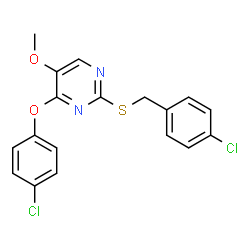 2-[(4-Chlorobenzyl)sulfanyl]-4-(4-chlorophenoxy)-5-methoxypyrimidine Structure